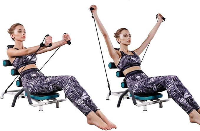 Ab Machine for Stomach Workout – Multi-Functional Adjustable Ab Trainer Machine with Waist Twister, Ab Rocket & Ab Cruncher – Abdominal Exercise Equipment for Home Gym
