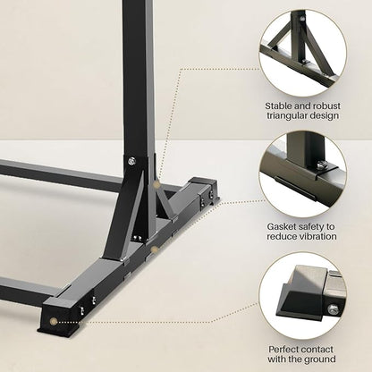 Pull Up Station, Bongkim Power Tower Portable Pullup Bar Station, Pull Up Bar for Home Gym, Pull Up Tower Station 330LBS