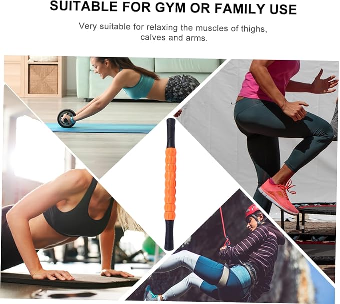Massage Roller Stick for Muscle Relaxation and Deep Tissue Release Ergonomic Handle for Comfortable Pressure Control Portable Fitness Tool for Men and Women for Yoga and Post