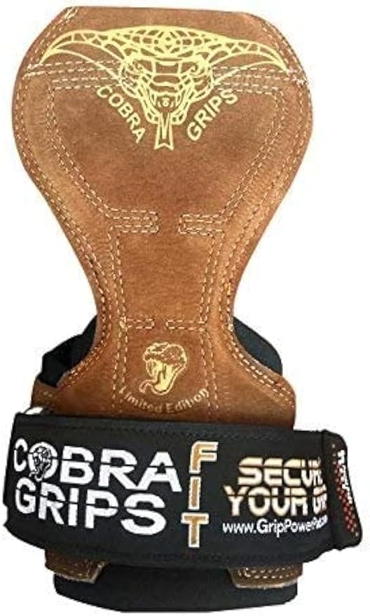 Cobra Grips PRO Weight Lifting Gloves Heavy Duty Straps Alternative with Power Lifting Hooks Padded Wrist Support for Deadlifts & Bodybuilding