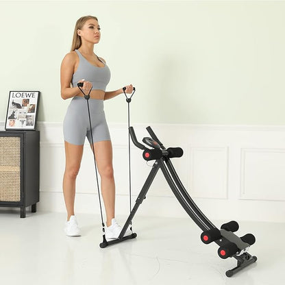 AB Workout Equipment, Home Gym Ab Machine for Abdominal Exercise and Strength Training, Height Adjustable Fitness Equipment