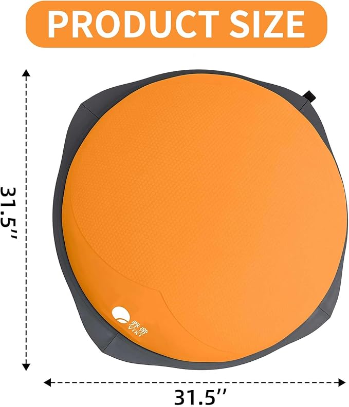 workout equipment for home，boso balancing ball，half ball balance trainer，core training equipment， 31.5inch Yoga Exercise Ball for Home Gym Core Training Anti-Skid Surface (Orange Heart-31.5'')