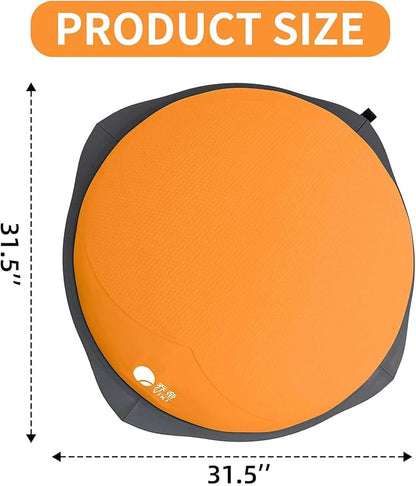 workout equipment for home，boso balancing ball，half ball balance trainer，core training equipment， 31.5inch Yoga Exercise Ball for Home Gym Core Training Anti-Skid Surface (Orange Heart-31.5'')