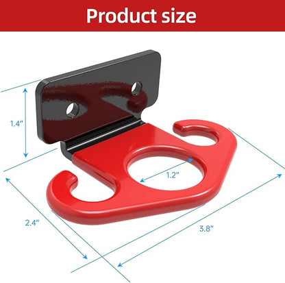 Resistance Band Wall Anchors, Space-Saving Workout Wall Mount Anchor for Home Gym Workouts, Physical Therapy, and Strength Training,Wall Anchor for Resistance Bands Dark red (3pcs)