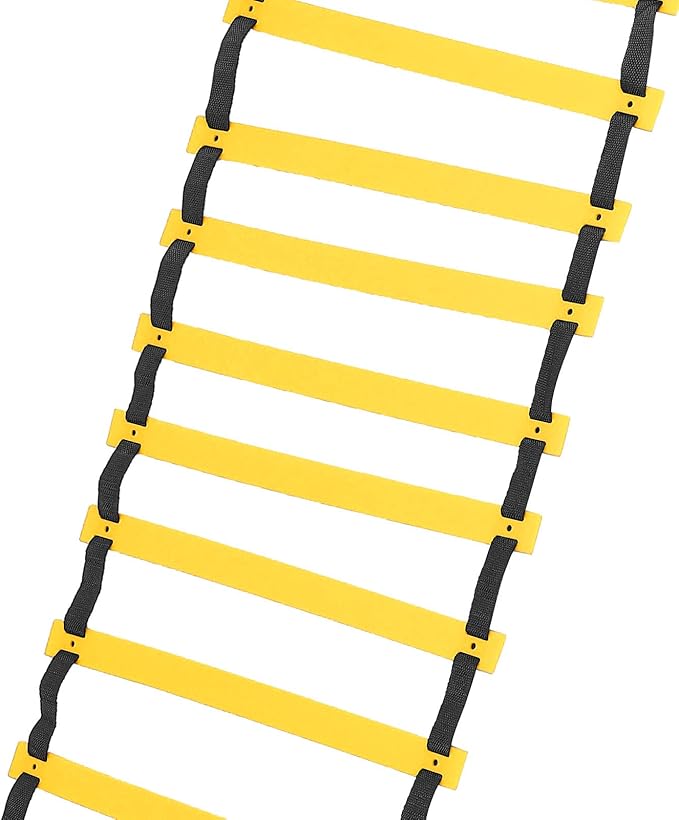 Acouto Polypropylene Speed Ladder for Soccer Training & Footwork Fitness -, Portable, Quick Setup with Storage Bag, Rope