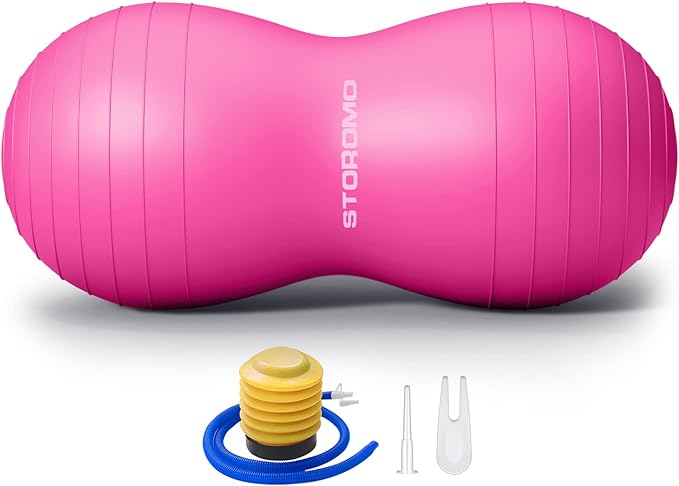 Anti-Burst Peanut Ball,Kids Active Wiggle Seat,for Labor, Therapy, Kids with ADHD – Eco-Friendly Birth Ball for Pregnancy, Physical Therapy & Exercise– with Pump