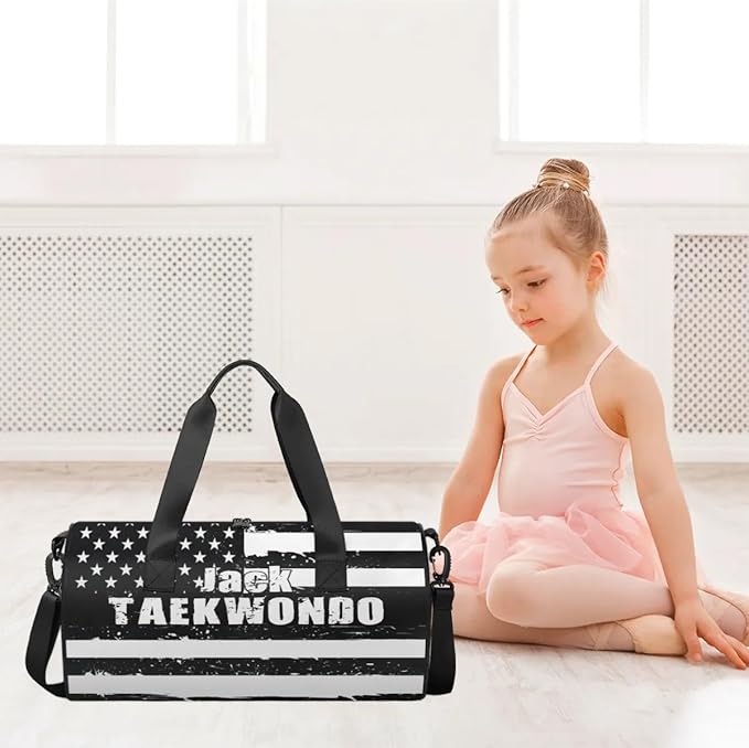 Personalized-Martial-Arts-Gear-Bag for Karate Teakwondo, Custom Jiujitsu Bag for Boys, Karate Teakwondo Bag for Gear Waterproof Lightweight Large USA
