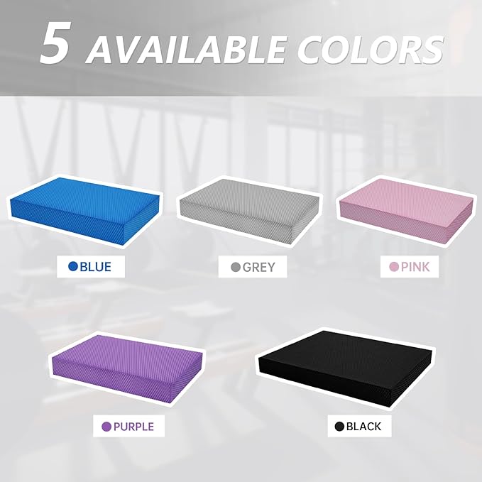 Exercise Balance Pad，High-Density Balance Foam Mat for Physical Therapy Equipment & Strength Stability Training, Slip Resistant TPE Mat for Yoga, Pilates, Meditation,Chair Cushion