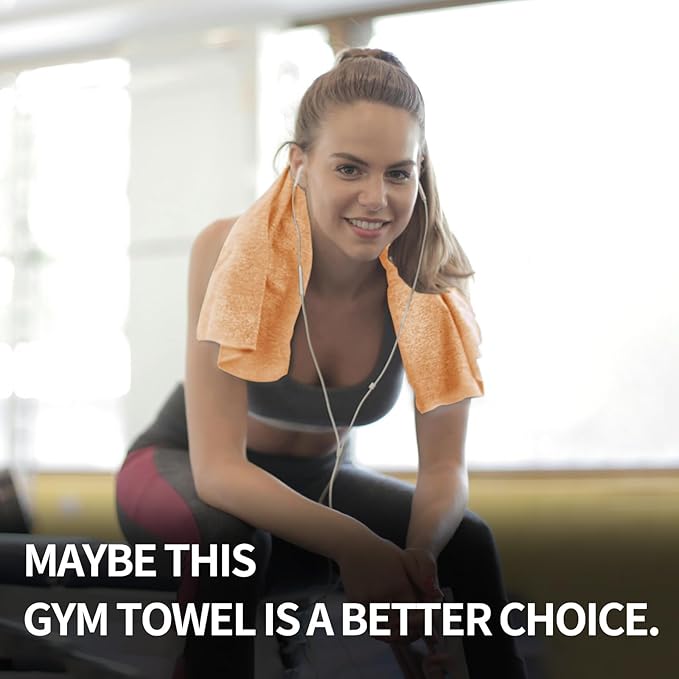 Microfiber Gym Towels - Quick Dry, Highly Absorbing, Silver ION Odor-Free Absorbent Fiber, for Men & Women - for Hot Yoga, Tennis, Running, Workout, Camping, Set of 6 Charcoal Gray (Mixed-Color Set)