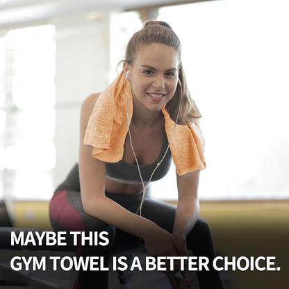 Microfiber Gym Towels - Quick Dry, Highly Absorbing, Silver ION Odor-Free Absorbent Fiber, for Men & Women - for Hot Yoga, Tennis, Running, Workout, Camping, Set of 6 Charcoal Gray (Mixed-Color Set)