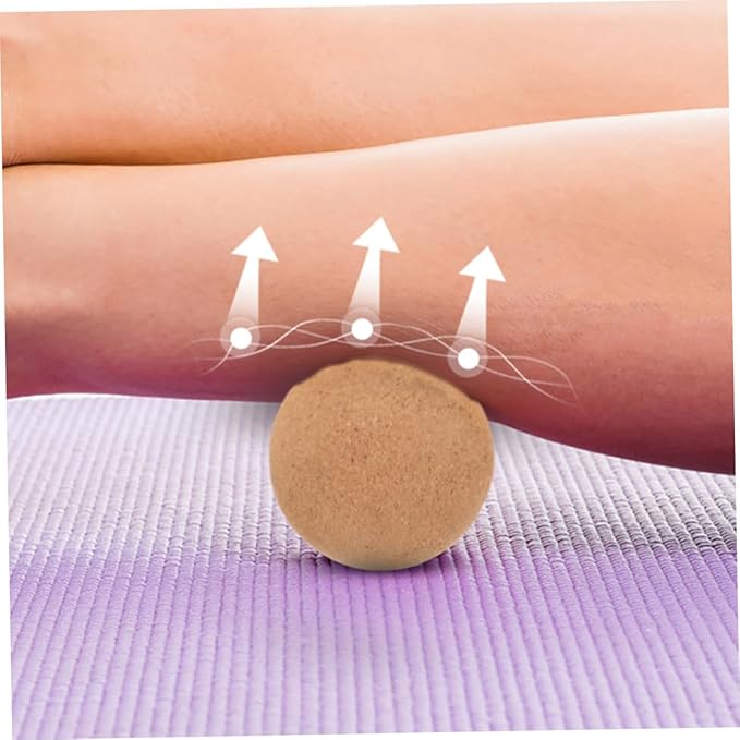 Cork Massage Ball Set of 2 Lightweight Yoga Roller for Muscle Recovery Material for Trigger Point Therapy and Full-Body Massage