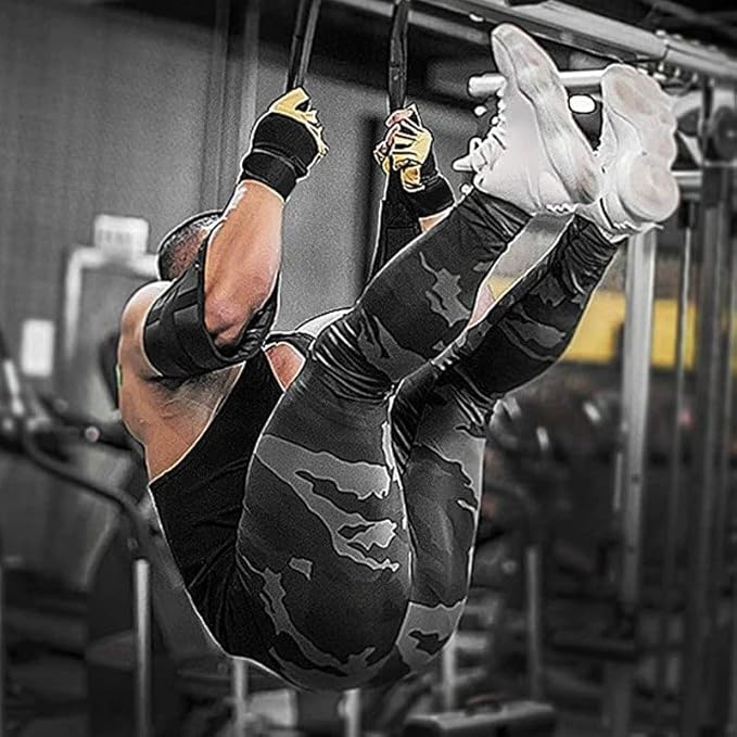 Hanging Ab Straps, for Abdominal Muscle Building, Rip Resistant and Padded Arm Support for Ab Workout, Ab Sling Straps for Knee and Leg Raises, Pull Up Straps for Men and Women