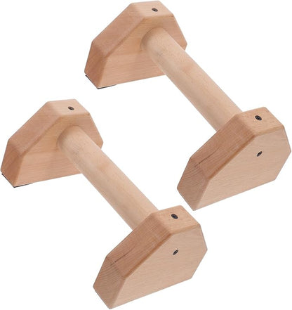 2 Pcs Wooden Push up Bars Beech Wood 25cm Pushup Handles Strength Training Workout Equipment for Home Gym Muscle Trainer Indoor and Outdoor Use