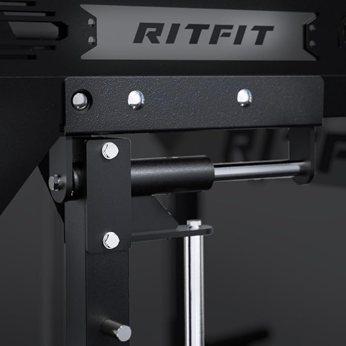 RitFit M2 Smith Machine with with Cable Crossover System, 3D Functional Trainer & Power Cage, 16 Adjustment Holes, 6 Storage Pegs for Full-Body Home Gym