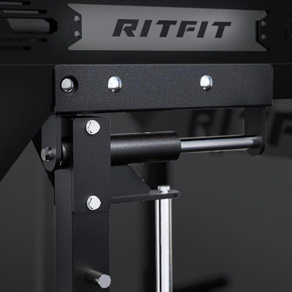 RitFit M2 Smith Machine with with Cable Crossover System, 3D Functional Trainer & Power Cage, 16 Adjustment Holes, 6 Storage Pegs for Full-Body Home Gym