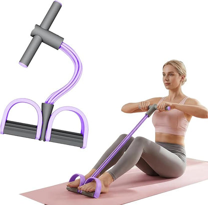 Pedal Resistance Bands with Handles, Multifunction Elastic Yoga Resistance Band, Natural Rubber Foot Pedal Resistance Bands, Stretching Workout Fitness Bands for Abdomen, Waist, Arm, Leg