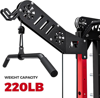 RitFit M1 Pro Smith Machine with Cable Crossover System, Multi-Function Squat Rack Power Cage for Home Gym, Power Rack and Packages