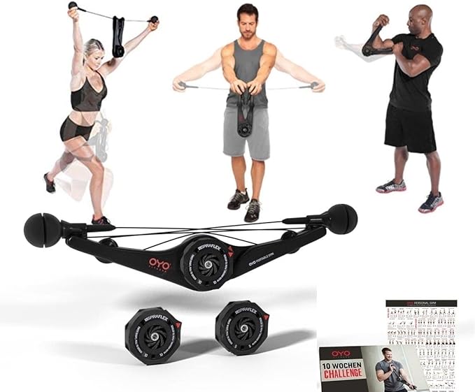 OYO Personal Gym - Full Body Portable Gym: Home, Office or Travel - NASA SpiraFlex Resistance Technology