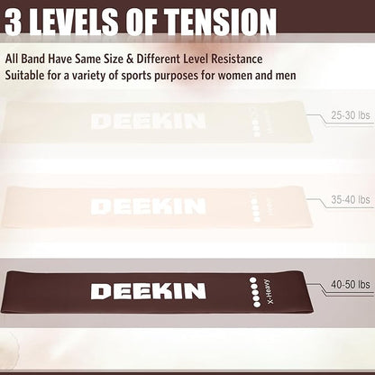 DEEKIN 30 Pcs Resistance Bands Bulk Resistance Loop Elastic Exercise Bands Exercise Equipment for Women Men Home Pilates, Fitness, Gym, Yoga