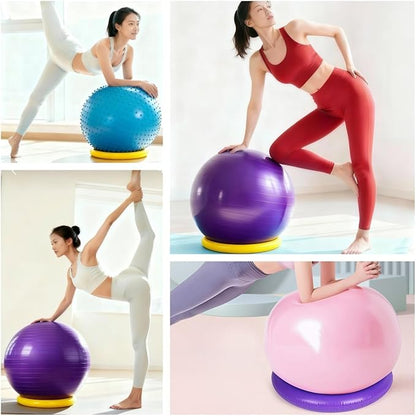 Yoga Ball stabilizer Base with Anti Slip Ring - Used for Home Gyms and Offices, PVC Fitness Ball Holder with Anti Slip Stability and Enhanced Safety (Light Gray)