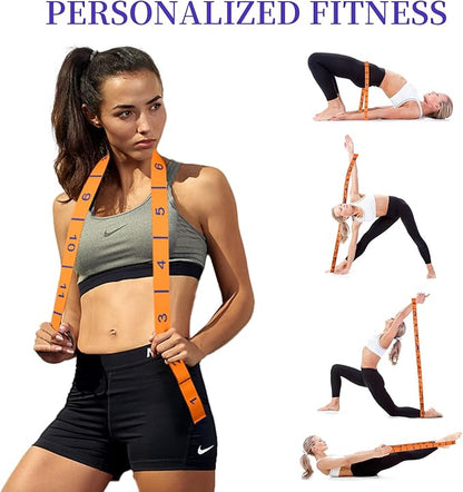 Elastic Yoga Stretching Strap with Loops, CEILIWEN Stretch Straps for Physical Therapy, Pilates Stretch Band, Elastic Exercise Bands, Leg Stretching Strap, Stretch Resistance Bands for Exercise