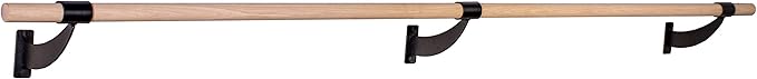 VITA Barre Wall-Mounted Single Ballet Barre, Classic WB15, Wood | Fixed Height, Made in USA, Home, Studio or Gym Exercise Equipment for Kids & Adults | Dance, Fitness, Pilates