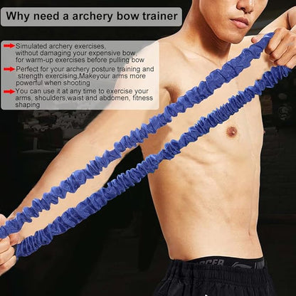 SOPOGER Archery Bow Trainer Rubber Stretch Bands 25-45 Lbs Draw Strength Training Device Aids Release Trainer Exerciser Workout Resistance Practice Equipment for Archery Bow Accessories
