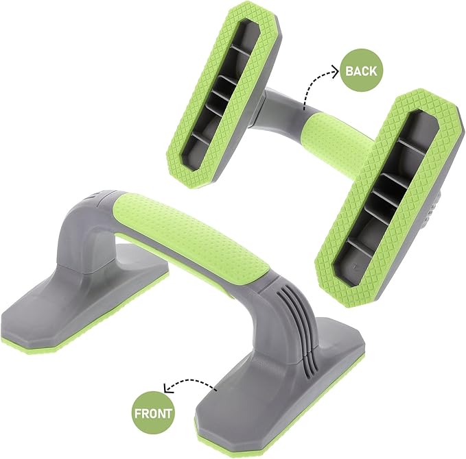 2 Pieces Push up Bars Stands with Grip Handles, Portable Plastic Pushup Handles for Strength Training and Home Floor Workout, Non-slip Fitness Equipment for Men and Women