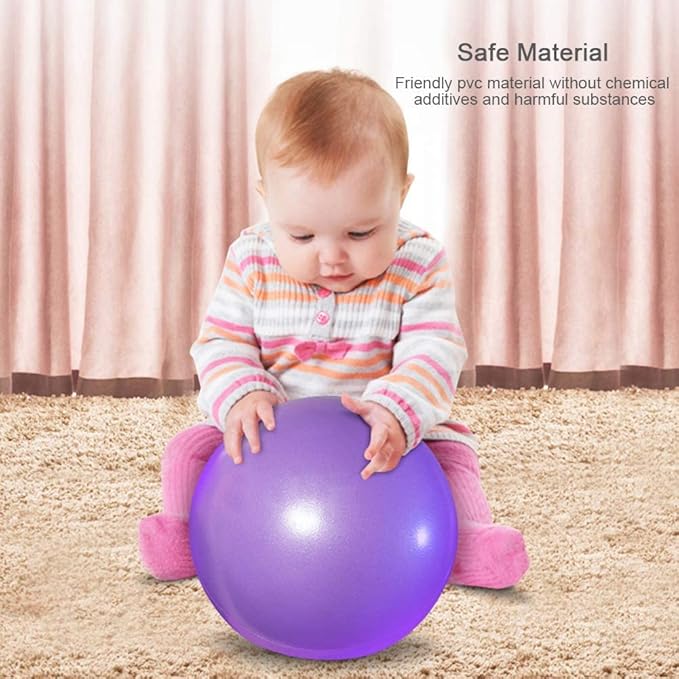 2 Pack Exercise Balls, 8-9 Inch Mini Pilates Yoga Balls, Anti-Burst Small Fitness Balls for Pilates, Yoga, Core Training and Physical Therapy, Improves Balance