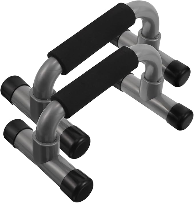 SECFOU H-shape Parallette Bars Push up Stand, Non-slip Portable Pushup Handles for Chest Training, 1 Pair Fitness Push up Equipment for Home Workout and Strength Training