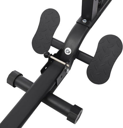 Multifunctional Strength Training Fitness Rack, Small Foldable Gym Rack Adjustable Height, Shock Absorbing Feet Weight Capacity 220.46 Lbs