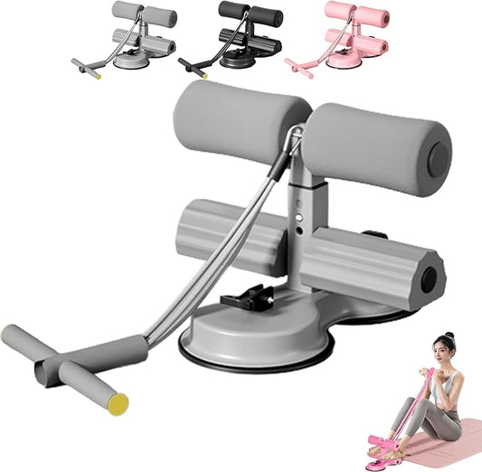Ab Training Auxiliary Device - Multi-functional Adjustable Ab Trainer 3-Level Sit-Up Assistant with Dual Suction Cups, Ergonomic Low-Impact Core Strengthener for Home/Gym