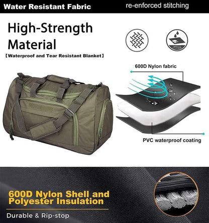 Gym Bag for Women & Men Tactical Duffle Military Weekender Travel Work Out Bags Lightweight Waterproof Sports Tote Shoe Pocket