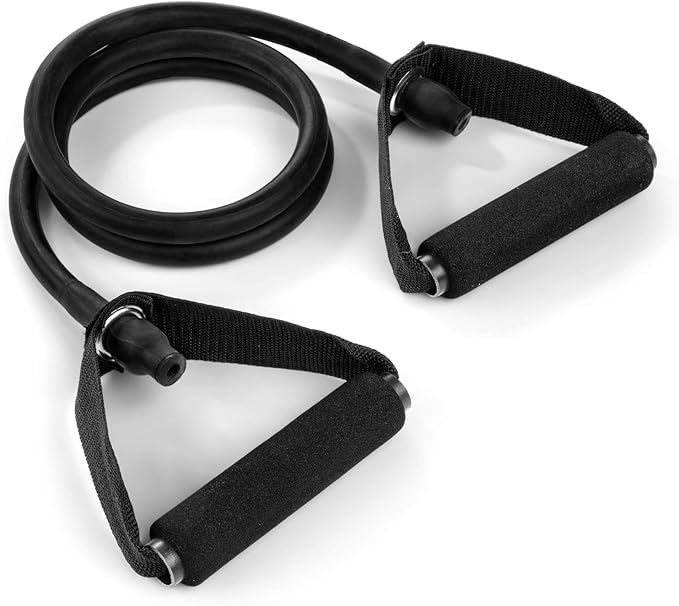 Champion Sports Resistance Tube Bands for Men and Women, Extra Light to Super Heavy Resistance - Durable Fitness Band for Strength Training, Stretching, Rehabilitation - Premium Home Workout Equipment