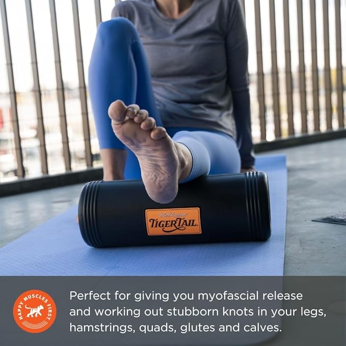 Tiger Tail The Big One Large Foam Roller - High Density Massager for Back, Legs, Glutes, HIPS, Shoulders, Muscles, Deep Tissue, and Myofascial Release