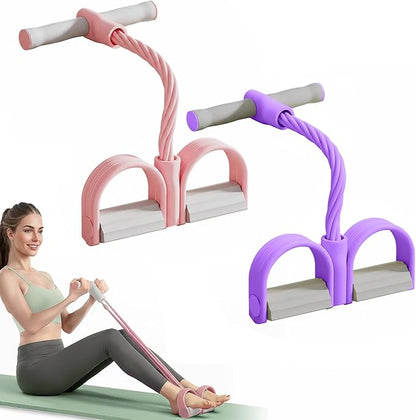 Multifunction Elastic Yoga Resistance Band, Elastic Exercise Band, Stretching Pedal Puller for Full Body Workout, Home Fitness Equipment for Legs, Arms, Core Training
