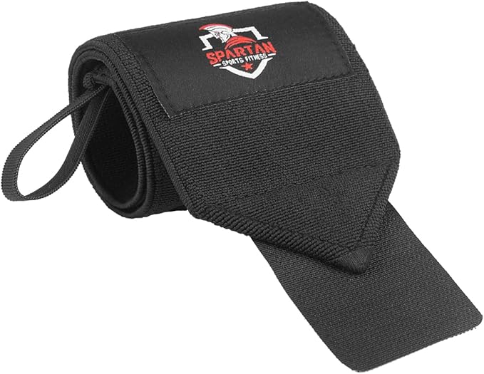 Spartan Sports Fitness Weightlifting Wrist Wraps 18" Professional Quality Wrist Support with Heavy Duty Thumb Loop - Best for Powerlifting Competition, Strength Training, Bodybuilding.