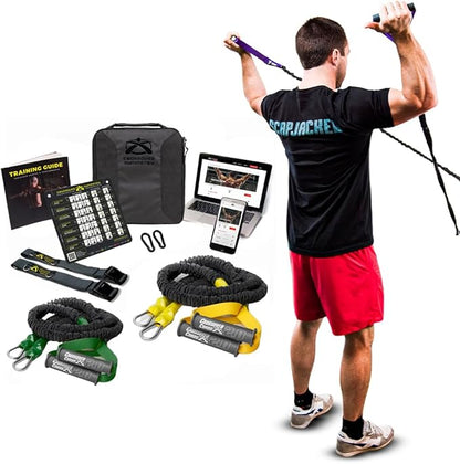 Crossover Symmetry Shoulder System Includes Two Sets of Resistance Bands Attachments Training Guide Exercise Chart Online Workouts for Home Fitness Rehab Rotator Cuff Exercises