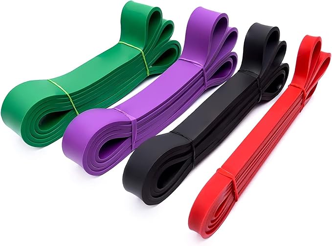 Pull Up Resistance Bands Set of 4 for Men and Women, Assistance Band for Exercise for Resistance Training Powerlifting, Gyms, Mobility Home Fitness, with Carrying Bag(4pcs)