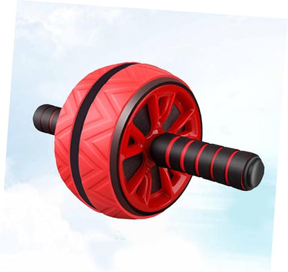 VICASKY Ab Roller Wheel Fitness Abdominal Trainer with Core Strengthening Exercise Roller for Home Workout Red Suitable for Men and Women