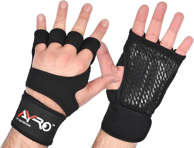 AYRO Workout Gloves for Men & Women – Gym Gloves for Men, Weight Lifting Gloves, with Wrist Support, Breathable Palm Padding, Non-Slip Grip – Ideal for Gym, Fitness, Cross Training, Cycling Gloves