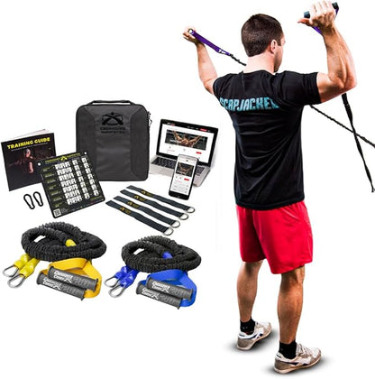 Crossover Symmetry Shoulder System Includes Two Sets of Resistance Bands Attachments Training Guide Exercise Chart Online Workouts for Home Fitness Rehab Rotator Cuff Exercises