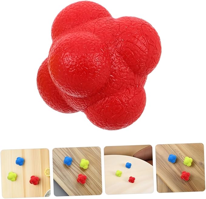 BESPORTBLE 6-Piece Hexagon Reflex Training Balls for Hand-Eye Coordination Agility and Reaction Speed for Kids Sports Practice and Fitness Training