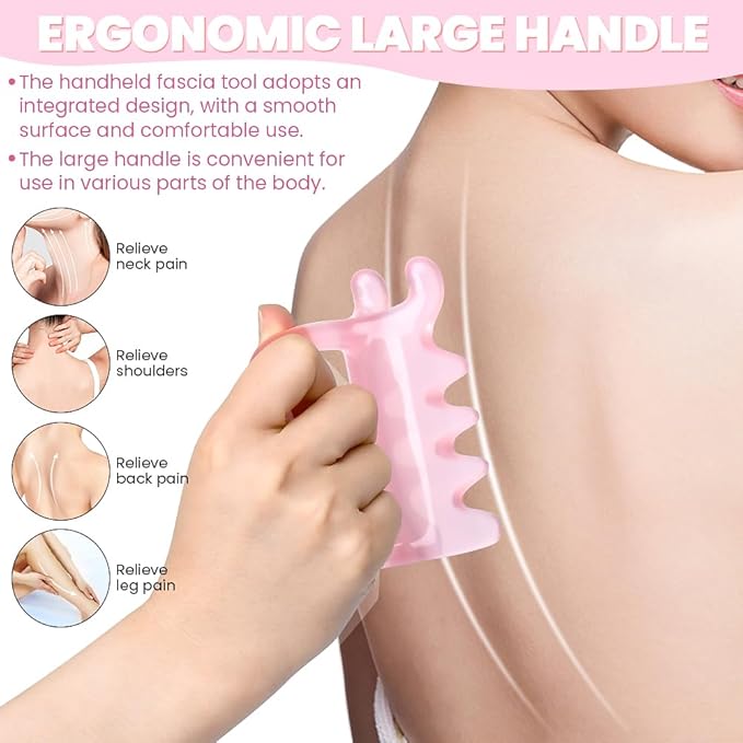 iayokocc 2 Pcs Resin Scraping Tools Kit, Gua Sha Facial Muscle Scraper Massage Tool for Cellulite Trigger Point, Lymphatic Drainage Massager for Body Release Muscle Knot Cellulite Remover