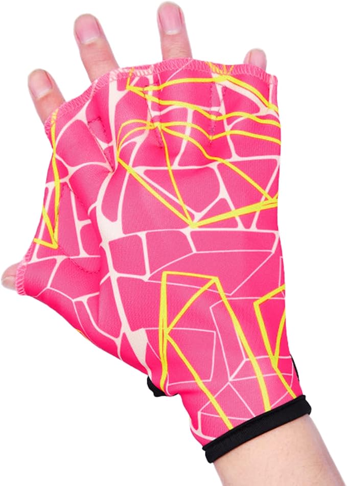 1 Pair Swimming Gloves Aquatic Fitness Water Resistance Gloves Webbed Gloves for Swimming Training Webbed Gloves Water Exercise Equipment for Pools Swim Gloves for Women