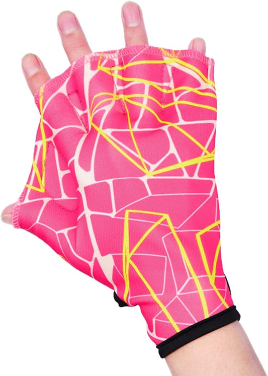 1 Pair Swimming Gloves Aquatic Fitness Water Resistance Gloves Webbed Gloves for Swimming Training Webbed Gloves Water Exercise Equipment for Pools Swim Gloves for Women