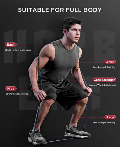 HAPBEAR Pull Up Assistance Bands - Pull Up Bands - Resistance Bands - Exercise Bands Resistance Bands Set - Workout Bands for Working Out, Stretching, Muscle Training