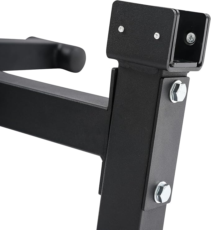 Deadlift Barbell Jack Stand, Heavy Duty Carbon Steel Bilateral Barbell Changer for Easy Changing Plates, Anti-slip Handle Deadlift Stand for Home Gym Exercises, Black