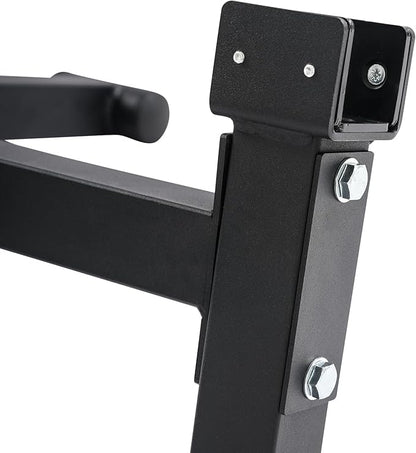 Deadlift Barbell Jack Stand, Heavy Duty Carbon Steel Bilateral Barbell Changer for Easy Changing Plates, Anti-slip Handle Deadlift Stand for Home Gym Exercises, Black