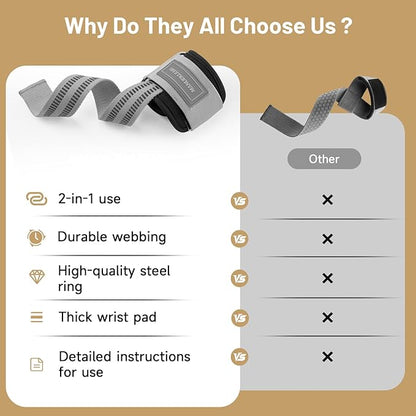 MANUEKLEAR Non-Slip Wrist Straps for Weightlifting Deadlifting, Gym Lifting Straps with D Rings for Cable Machine Workout, 10mm Neoprene Padded Weight lifting Wrist Wraps for Men Women